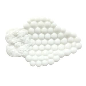 Imperial Glass “Grape” Milk Glass Grape Cluster Shaped Dish Tray 10 1/4” Marked